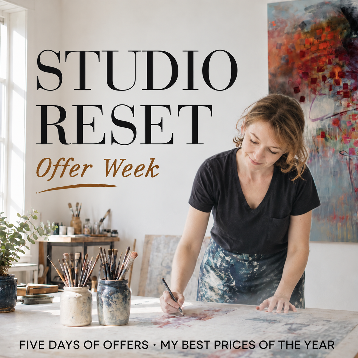 Kasia working in her studio — Studio Reset Offer Week